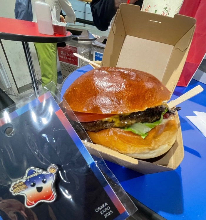 念願のアメリカ館のスパークハンバーガー🍔💫ﾄｩｷﾞｬｻﾞｰ♪ﾄｩｷﾞｬｻﾞｰ♪(スパークちゃんの歌は各種サブスク にて聴けますw)