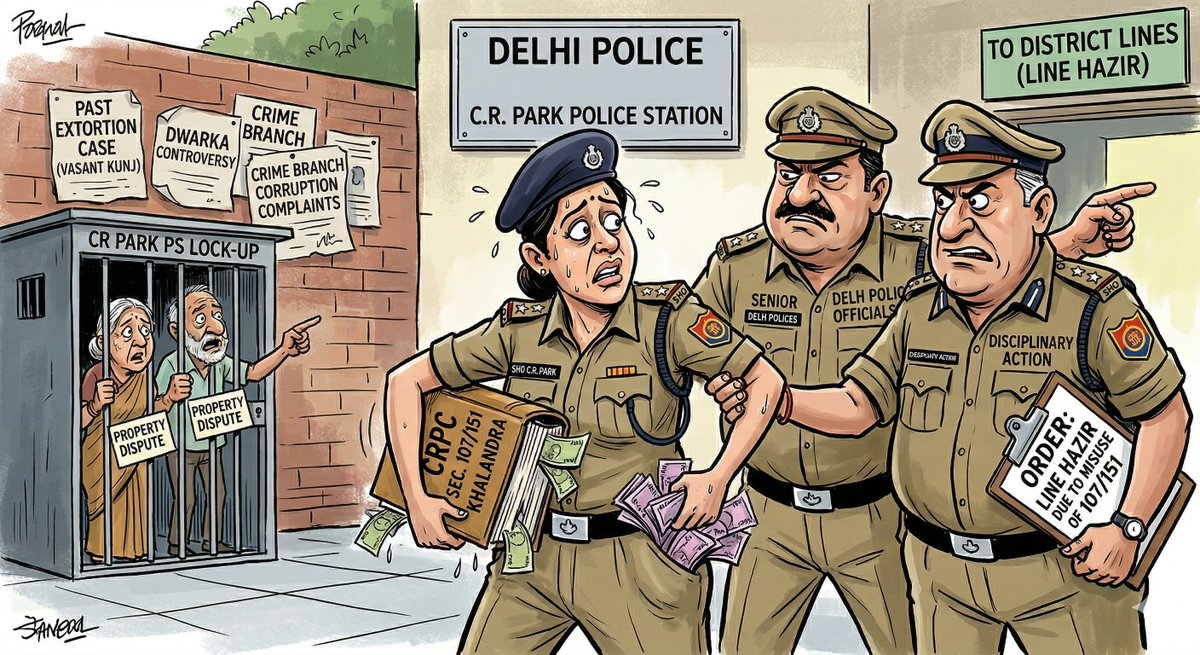 kunalkashyap_st's tweet image. #Delhi #WATCH #BREAKING साउथ दिल्ली के सीआर पार्क थाने की एसएचओ वंदना राव को लाइन हाजिर कर दिया गया है। आरोप है कि उन्होंने रुपये नहीं मिलने पर 107/151 में किसी को बंद किया। बेल मिलने के बाद वह अधिकारियों के पास पहुंचे और आपबीती बताई। संपत्ति विवाद में थाने पहुंचने पर किया कलंदरे