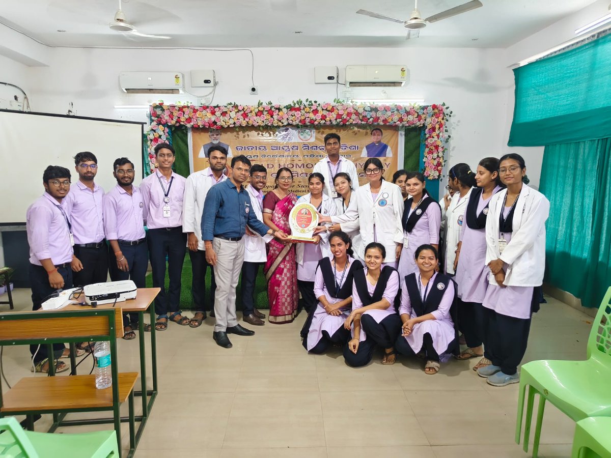 OdishaAyush's tweet photo. World Homoeopathic Day Celebration at Bijupatnaik Homeopathy Medical College &amp; Hospital, Berhampur on 10.04.2026. https://t.co/235zVO6T6p