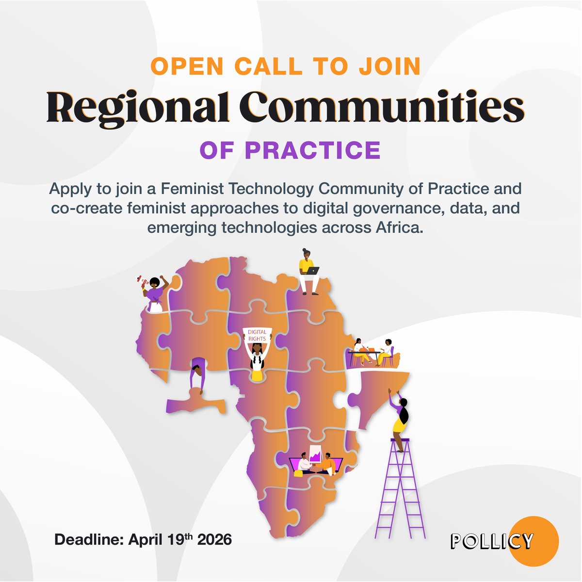 PollicyOrg's tweet image. Are you (or someone you know) a feminist activist, technologist, researcher, creative, or policymaker working on #FeministTech, #DigitalRights, or #DigitalSafety in: Kenya, Uganda, Rwanda, Cameroon, Democratic Republic of Congo, Senegal, Cape Verde, Mozambique, and Angola?

7