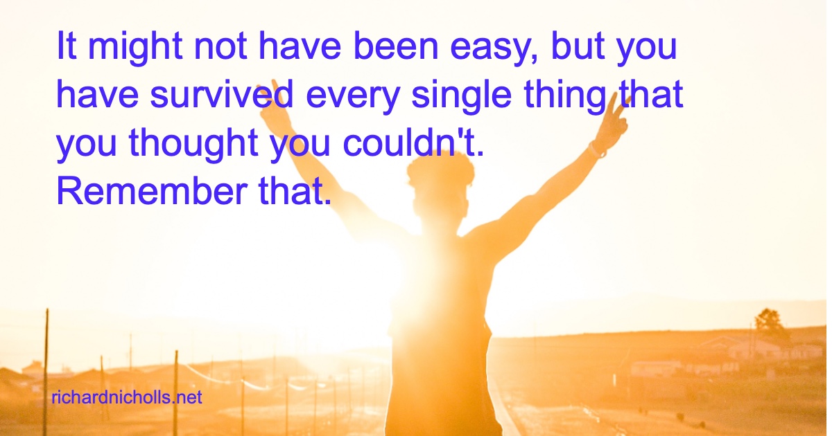 richardnicholls's tweet image. Monday Motivation!

It might not have been easy, but you have survived every single thing that you thought you couldn’t. Remember that. 
#MotivationMonday