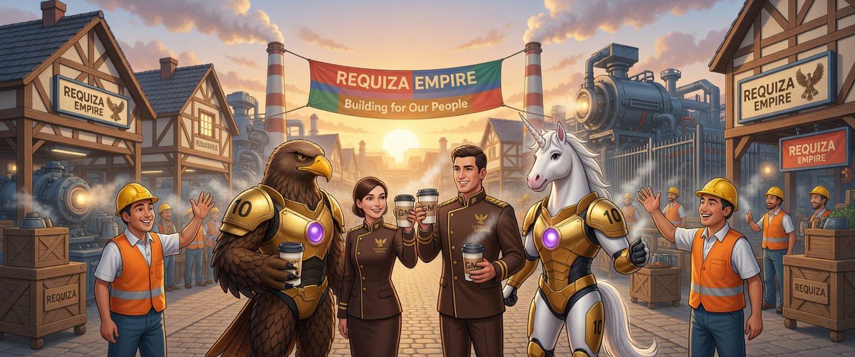 realrequiza's tweet photo. GM Empire ☕️ 

Week two starts NOW.

Last week we launched.
This week we accelerate.

While others are dragging themselves into Monday — the $REQUIZA community is walking in with something most people don't have.

A vision backed by real assets.
A token backed by real infrastructure.
An academy coming to back it all with real knowledge.

This is not just another Monday.
This is the first Monday of the rest of the empire's story.

New week.
New believers.
New chapters.

And speaking of new chapters —

📢 THE REQUIZA AMBASSADOR PROGRAMME IS OPEN. 

We are looking for eagles who want to carry this narrative beyond their timelines and into their communities.

If you believe in what we're building — this is your call to step up.

Be a voice. Be a builder. Be an Ambassador.

📝 Apply here → https://t.co/RrV5wZn6Gh

📜 CA: 5ycEUekKbEWHfK4EE4BWKxomtwUoSFBmRqvHCG6wg5zZ

🌐 https://t.co/7uZxsQcQlS

🐦 https://t.co/YRuoLS4YzK

💬 https://t.co/L4FNCQVdss

📢 https://t.co/HMRgiv3zIL

🤝 https://t.co/H75sORNAua

Let's make Week 2 louder than Week 1. 🔥✊🏾