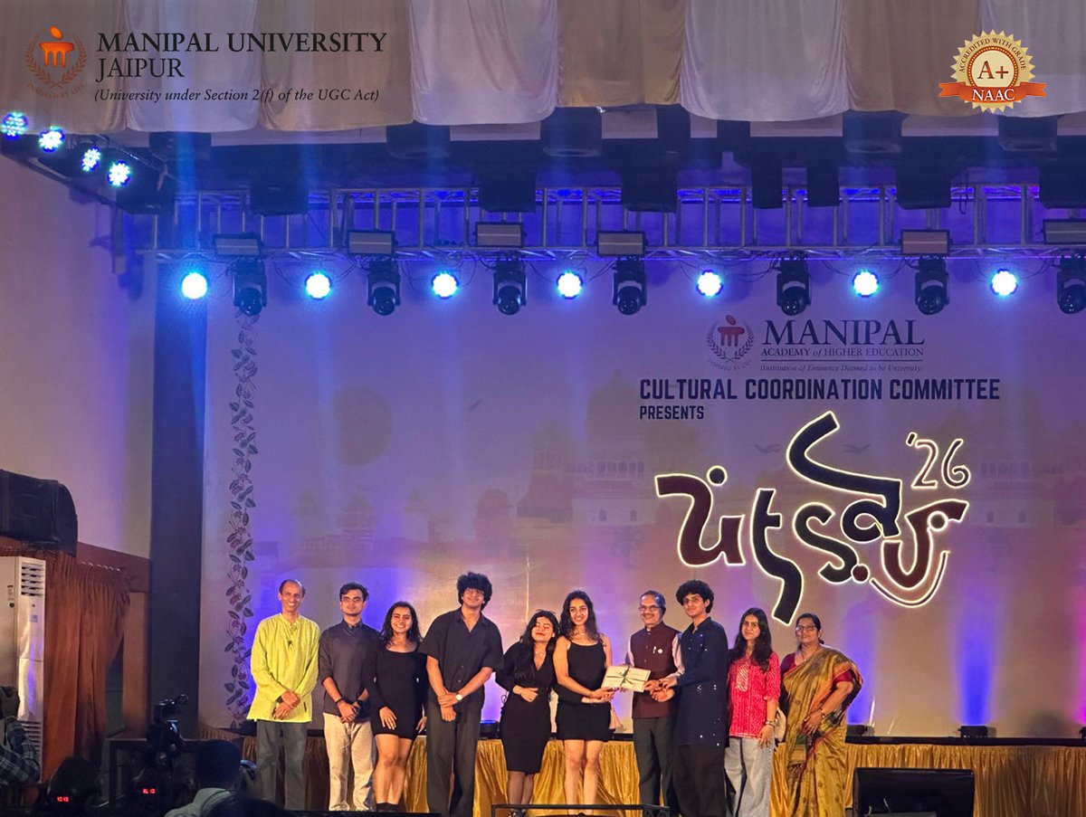 Jaipur_Manipal's tweet image. Students of Manipal University Jaipur shine at UTSAV 2026 🎭✨

🏆 Multiple wins across music, dance &amp;amp; photography
🥇🥈🥉 A proud showcase of talent &amp;amp; dedication
Kudos to the students, mentors &amp;amp; leadership for this stellar achievement! 👏

#UTSAV2026 #StudentAchievement #MUJ