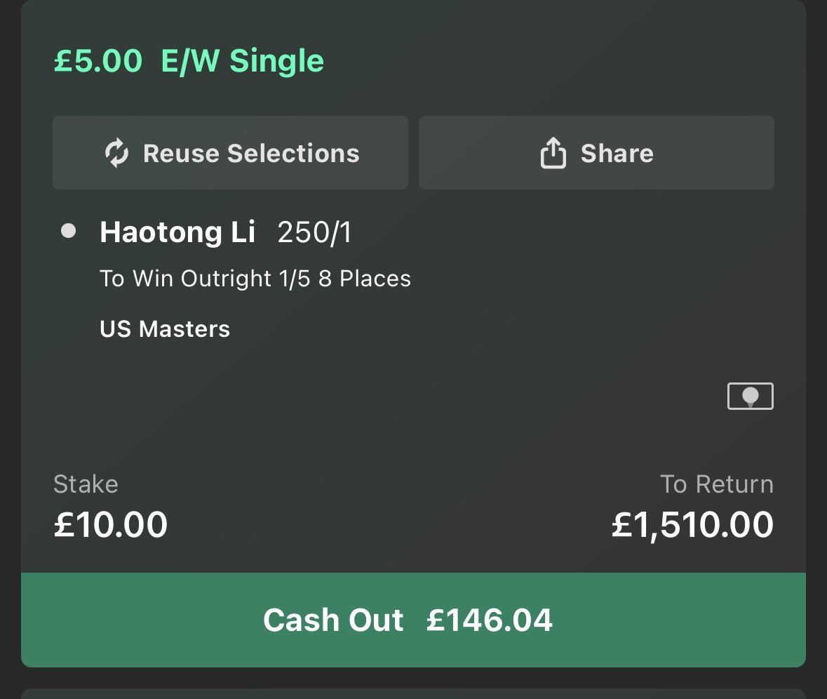 DrSimonsTravels's tweet image. Always a rollercoaster backing this chap 

“He could win this”

“He should be placed”

“Hope he hangs on for a place”

“WTAF?”

#TheMasters