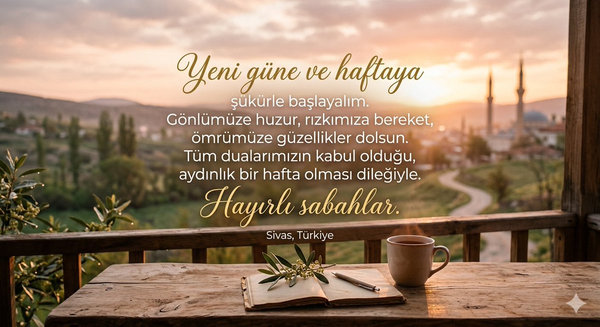 ishakiisik's tweet image. "Yeni güne ve haftaya şükürle başlayalım. Gönlümüze huzur, rızkımıza bereket, ömrümüze güzellikler dolsun. 

Tüm dualarımızın kabul olduğu, aydınlık bir hafta olması dileğiyle. Hayırlı sabahlar."
#HayırlıSabahlar #İyiHaftalar #Dua #Şükür #Huzur #İnşirah #Bereket #Günaydın
