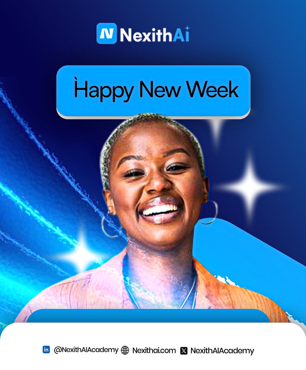 NexithAIAcademy's tweet photo. Happy New Week Everyone!

May this new week bring you new opportunities and the strength to continue learning even when it’s not easy.

Show up, give it your best and trust the process.

#NexithAI #AIAcademy #AITraining #AIAutomation https://t.co/XKweE6fu6x
