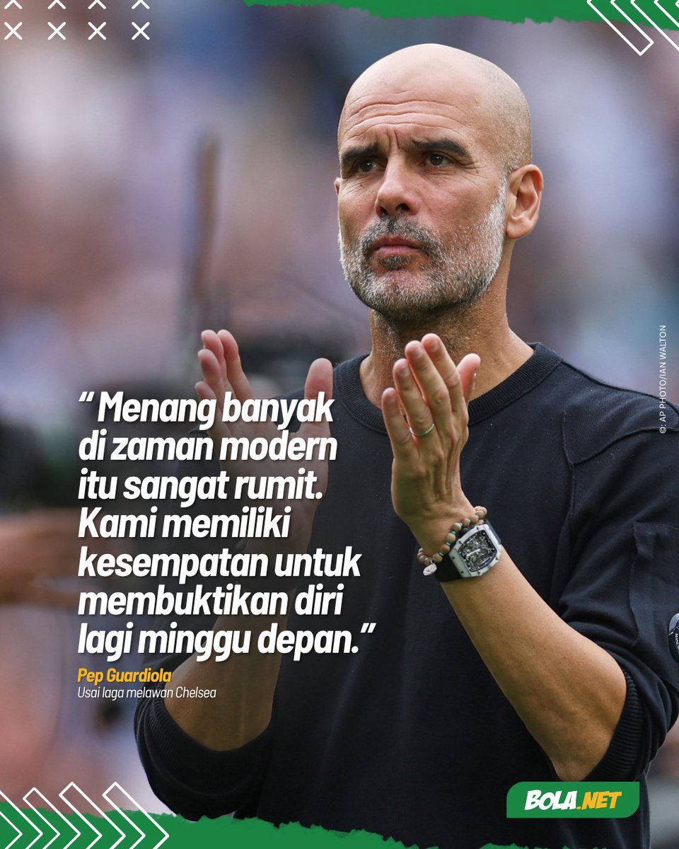 Bolanet's tweet image. Kepercayaan diri pemain Man City meningkat, termasuk saat mereka mengalahkan Liverpool di FA Cup sebelum menghadapi Chelsea.

Selanjutnya menghadapi Arsenal, Guardiola pun siap membuktikan diri lagi.

Optimis City menang atas Arsenal?

#bolanet #epl #city #arsenal #guardiola