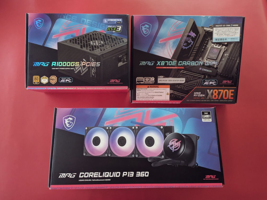 Mishimist's tweet image. OCerの清水さん @Shimizu_OC に¥25,000弱ならアリと少々辛口な評価をされていた新製品のAIO水冷クーラー。自分のPCパーツに合わせたらかっこいいだろうなと指を咥えていたら、#MSI @msicomputerjp から¥12,000分ポイント還元という狂喜のキャンペーン展開。...couldn't help pulling the trigger.🔥🐉