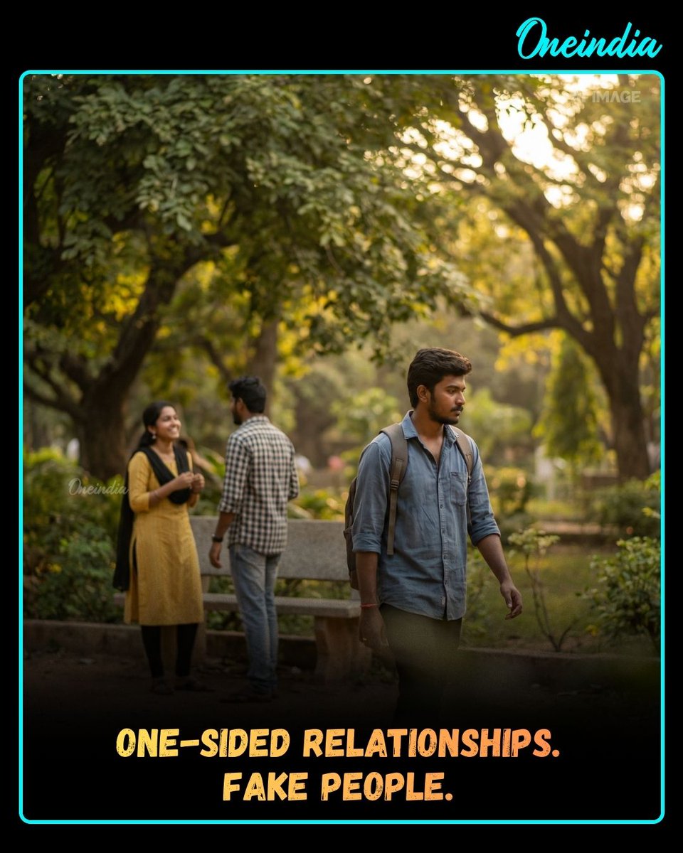 Oneindia's tweet image. Walk away from what drains you, disrespects you, or holds you back. Growth begins where comfort ends.

#LifeLessons #WalkAway #SelfRespect #OI