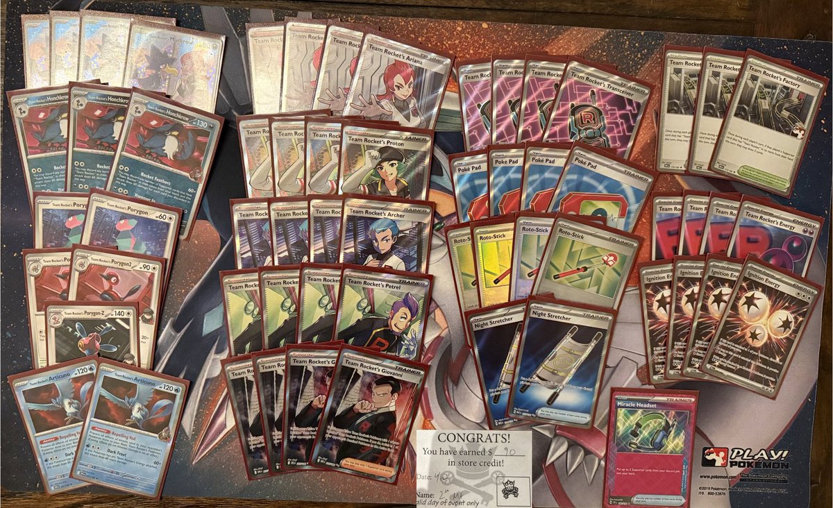 2nd/56 at Mox Bellevue Cup

Frustrating not to take it all but a nail biting final set. The Crow is severely underrated.

MUs:
R1: Slop Box - W
R2: Arboliva - W
R3: Typhlosion/Zoro - W
R4: Honchkrow - W
R5: ID
R6: ID

T8:
Lucario - WW 
Grimm - LWW
Pult - LWL

+$90
