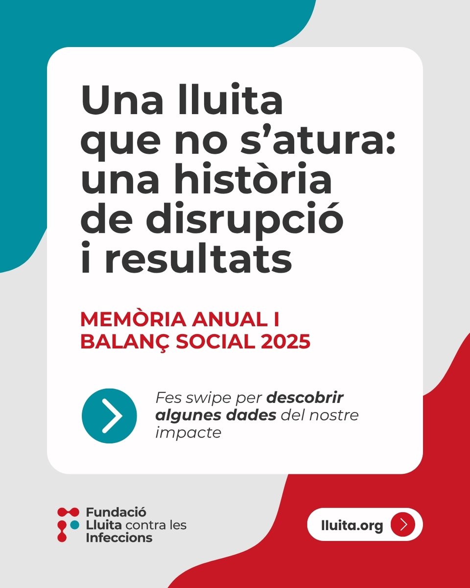 Fundacio_Lluita's tweet image. Quin impacte vam generar el 2025? 🚀

Ja pots consultar la Memòria i Balanç Social 2025 de la Fundació i descobrir tot el que hem fet gràcies al vostre suport.

👉 Descobreix-la aquí: lluita.org/memoria-2025

#lluita #memoria #recerca #infeccions