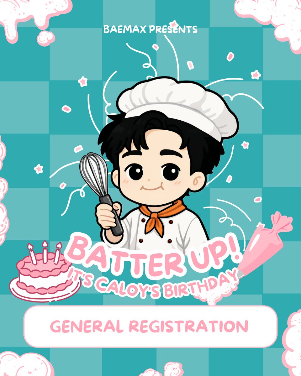 BaeMaxOfc's tweet photo. GENERAL REGISTRATION IS NOW OPEN! ✨
Don’t miss a slice! Register now 🍰

📍IDim Bakery, SM Megamall
🗓️ May 24 | 10:00AM - 12:00PM

Register here! 
🔗 https://t.co/pOGbVTSylw

BAKEMAX BATTER UP
@1stoneOfficial #1stOne
@1stoneofc_max #1stone_MAX 
#Bakebycakes #AllAboutMAX https://t.co/64xcwjbbPi