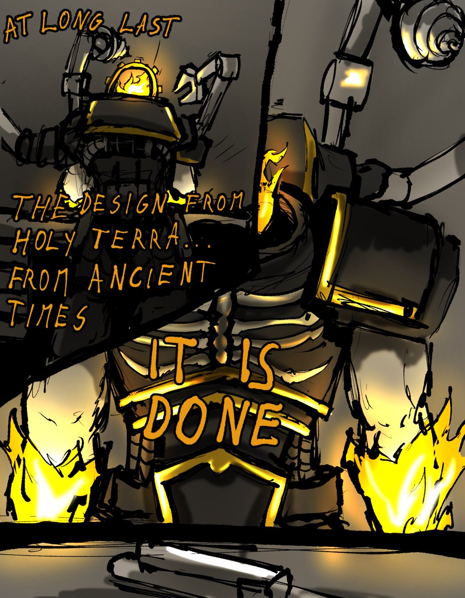 IgiMaCigy's tweet photo. Ferrus Manus in the warp after finding ancient blueprints https://t.co/7Gw78eXdlC