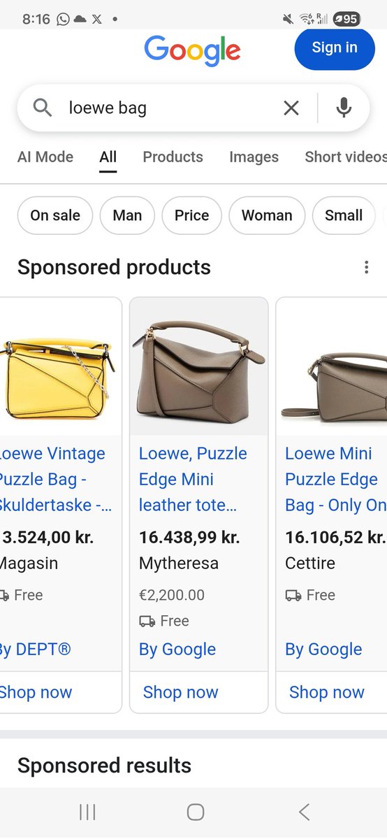 oldfarmgirlkah's tweet photo. Day of flights, hurry up n wait along w chuckling over prices for purses (always open to buying a purse that is functional n looks funky)
But at 16,439 DKK or @ $770CAD... it can stay here 😳
#headinghome🫣❤️ https://t.co/dPi4tlC8zb