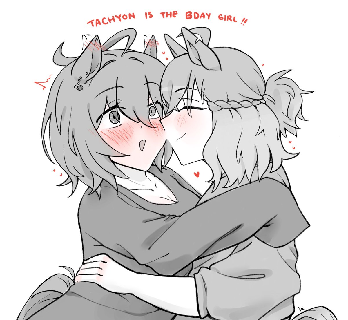 fakukore's tweet photo. Tachyon receiving her gift💋🥰#アグネスタキオン生誕祭2026 https://t.co/BOOW0SslqI