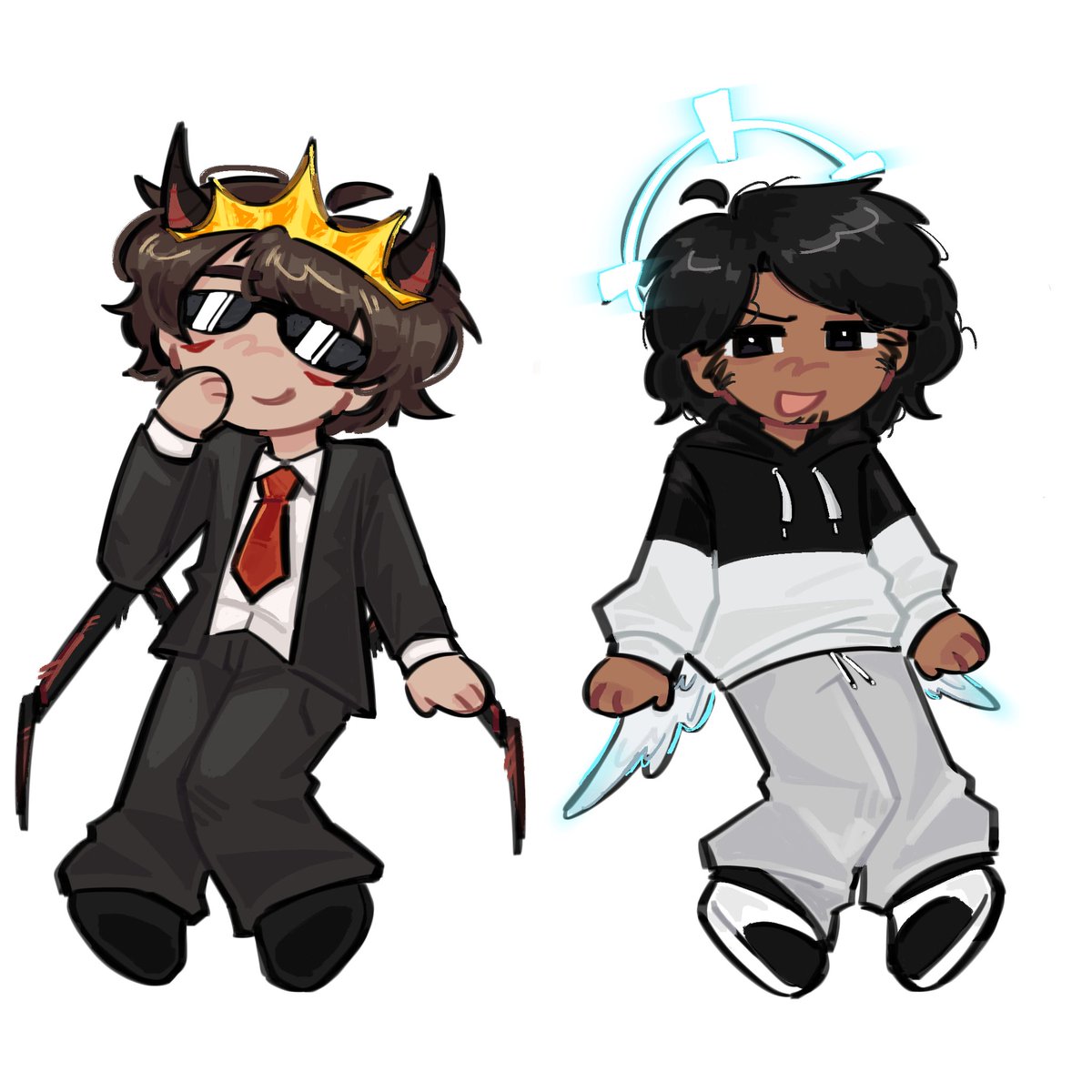 dynsi6's tweet image. Please go follow my real acc @d_nhid3 if u like&amp;lt;3 Im cooking smth..!! #qsmp #ishanfanart #senpaispider #darklightduo