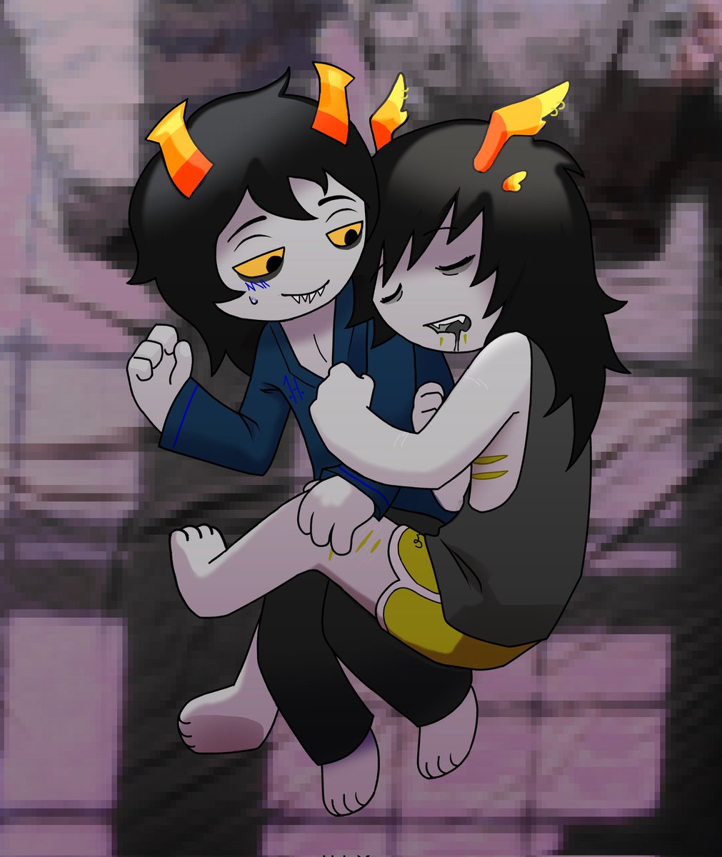 Paym0nm's tweet photo. HEART BREAKING 💔
The worst guy you know has a loving moiral/matesprit (idkman) to cuddle with

#zebruhcodakk #selfship #yumeship #hiveswap https://t.co/ZIW6RAaesV