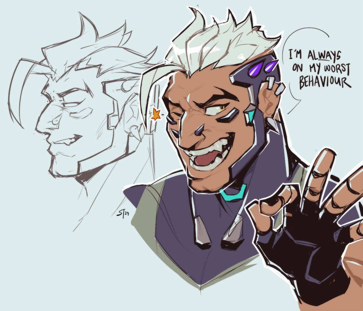 downloadaguy's tweet image. hazard art from 2024 when he came out 🦔🦔🦔 I still like these…
#overwatch #owtwt #hazard