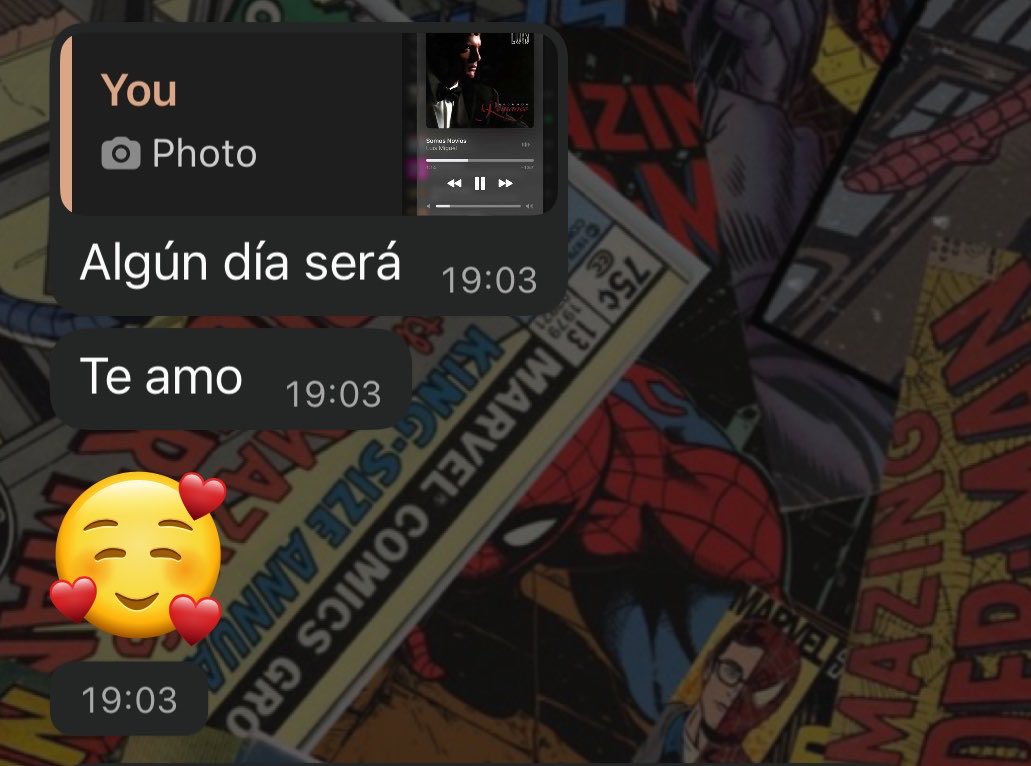 le doy una súper indirecta de que ya quiero poder dedicarle la de luismi de “somos novios” el: 🙄🙄🙄
