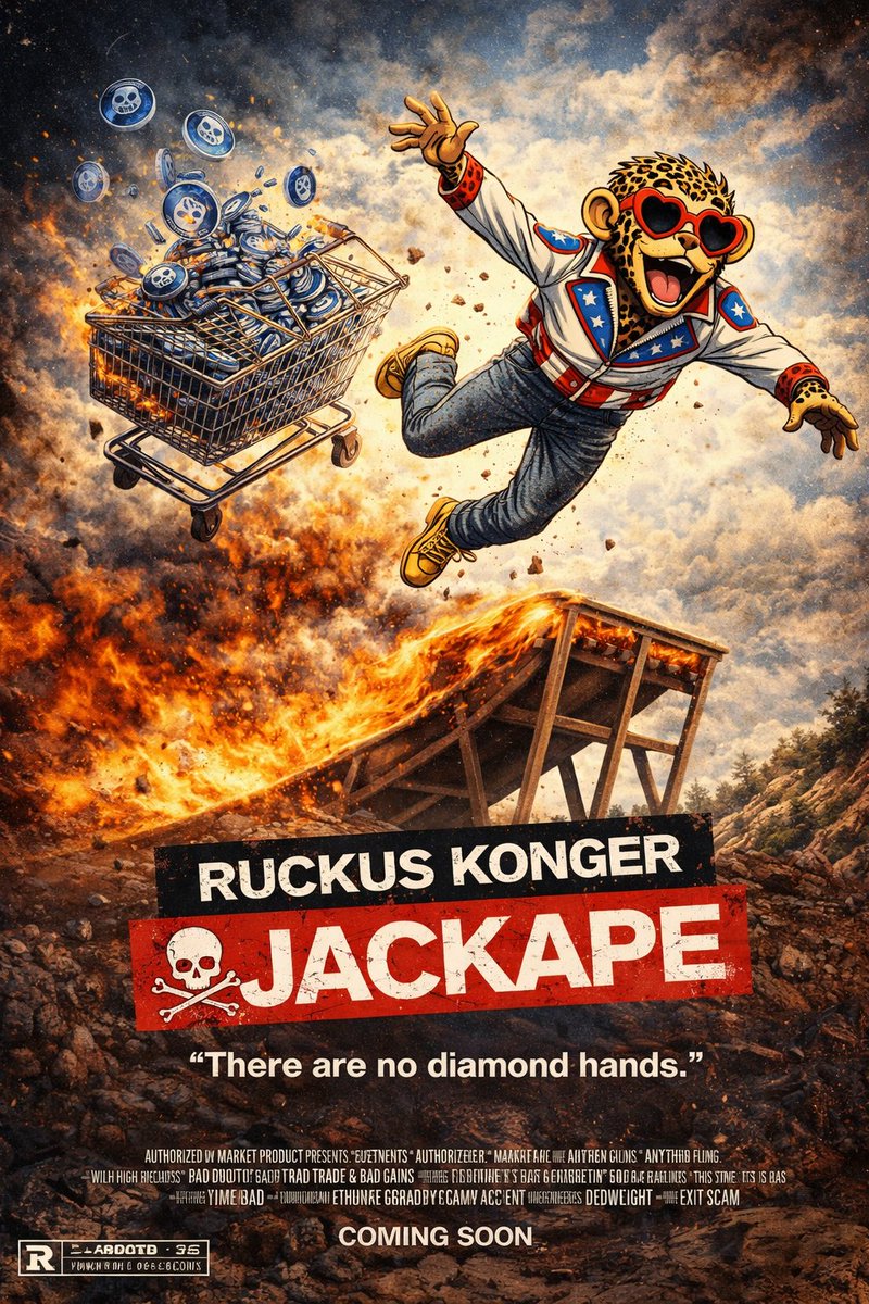 dudeman22_eth's tweet image. They told him not to do it.

So naturally…

Ruckus Konger did it anyway.

Shopping carts.

Rocket engines.

Questionable life choices.

Welcome to JACKAPE.

#JACKAPE #Stunt #Extreme