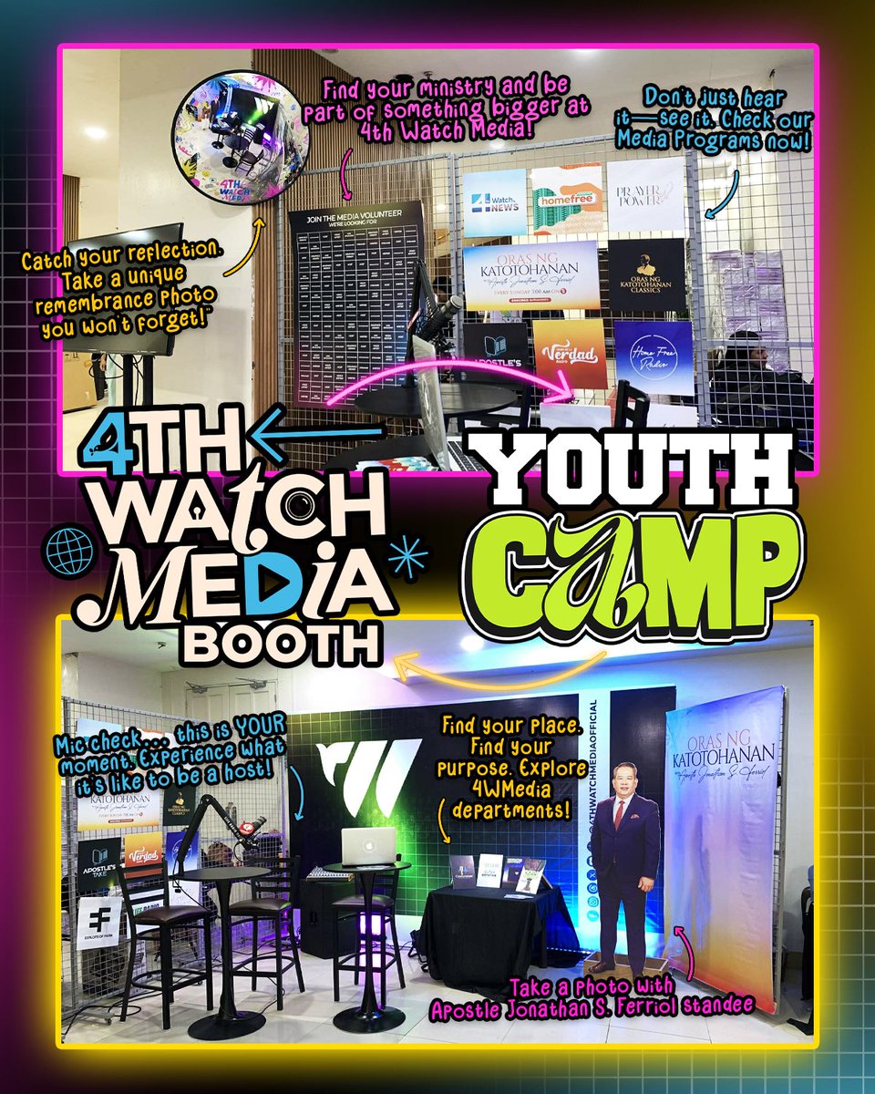 4thwatchmedia's tweet photo. Calling all Youth and Adult Campers! We are inviting you to join the Media Volunteer Program and become a media missionary. 

If you are a:
🎤 Host
✍️ Writer
🎙️ Voice Artist
💻 Web Developer
📸 Photographer
🎥 Videographer
🎨 Graphic Designer
🎬 Video Editor
📱 Vlogger/Influencer https://t.co/U3iz7n52qI