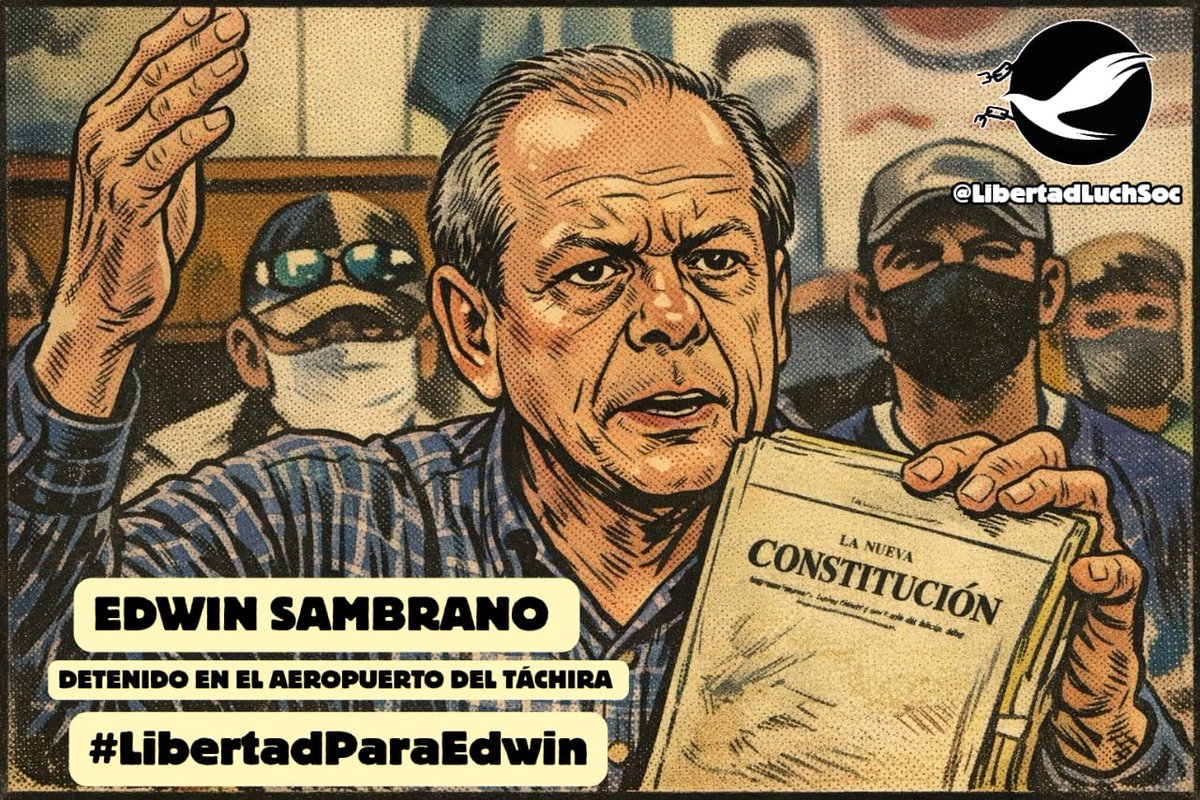 TRASLADADO | Hace una hora el abogado laboral, defensor de DDHH y miembro de la <a href="/ASDVenezuela/">Alianza Por la Soberanía y la Democracia</a>, <a href="/edwinsambranov/">Edwin Sambrano Vidal</a> fue trasladado a la sede del CICPC de San Cristóbal, #Táchira. 

Recordamos que Sambrano fue detenido hoy #12Abril en el aeropuerto de Santo Domingo. 

Exigimos la
