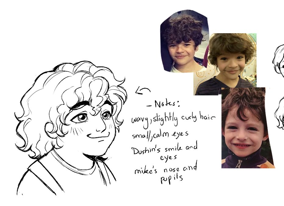 Clearmoonbas_'s tweet image. More doodles of Mike and Dustin's baby (drawing babies is difficult)
#wheelerson #fankid #cringe