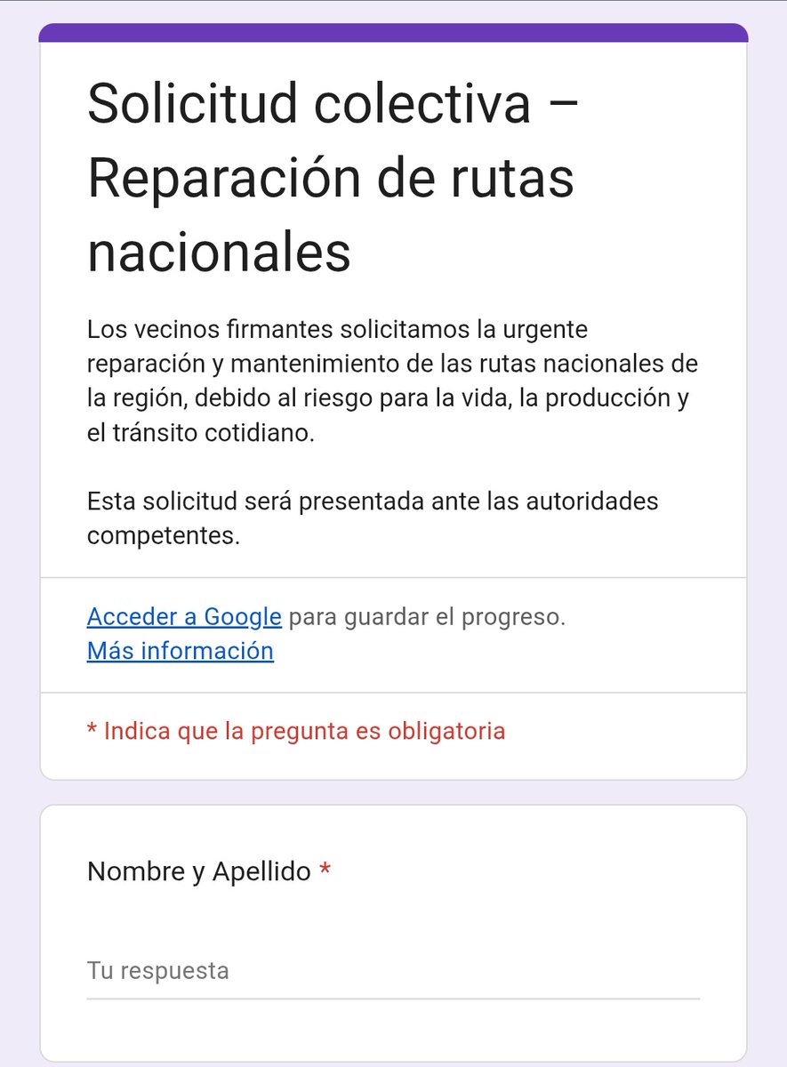 <a href="/cositopolitico/">Comedia argentina</a> Buenas, hoy me tocó trabajar en este terrible accidente, muy triste, no tiene que pasar más esto, estamos juntando firmas para que nos escuchen en nacion y se puedan reparar las rutas.

Nos ayudan a compartirlo y rellenar el formulario?

docs.google.com/forms/d/e/1FAI…