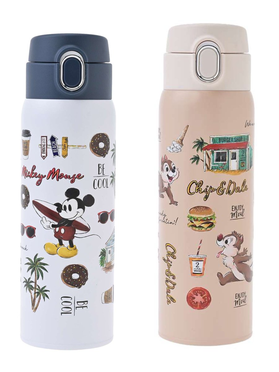 tdr_415's tweet image. ━━━━━━━━━━━━
#ディズニーストア
「ステンレスボトル」
✎𓂃新発売

サーフボードを持ったミッキーやチップ&amp;amp;デールデザインの、ワンプッシュオープンタイプのステンレスボトルが登場！

store.disney.co.jp/search/?q=%E3%…
#Disney