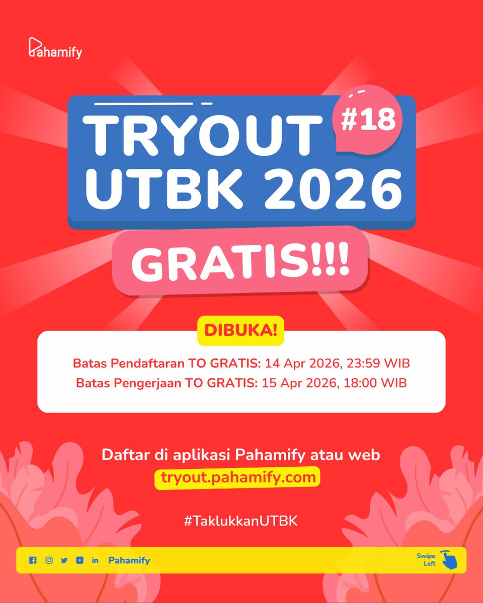 Pahamify | TO + Live Class UTBK & Ujian Mandiri tweet media