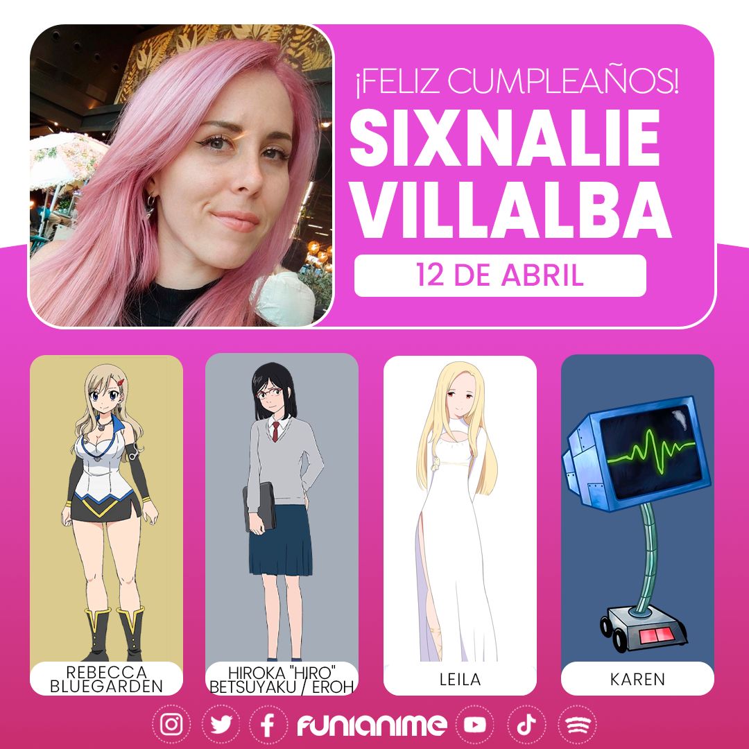🎉🥳 La actriz de doblaje Sixnalie Villalba 🇻🇪 está de cumpleaños. ¡Muchas felicidades! 🥳🎉 <a href="/Naliesav/">Sixnalie Villalba</a>