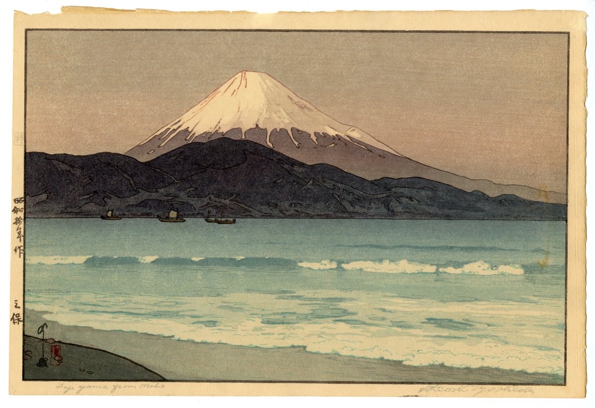 syukado's tweet image. 秋華洞、本日の新着作品です。
吉田博「三保」
jp.japanese-finearts.com/item/list2/A1-…?

#Ukiyoe #woodblockprint #print #Japaneseart #浮世絵 #錦絵 #画廊 #銀座 #秋華洞 #Gallery #新版画 #modernprint  #吉田博 #Yoshidahiroshi #MtFuji #富士山