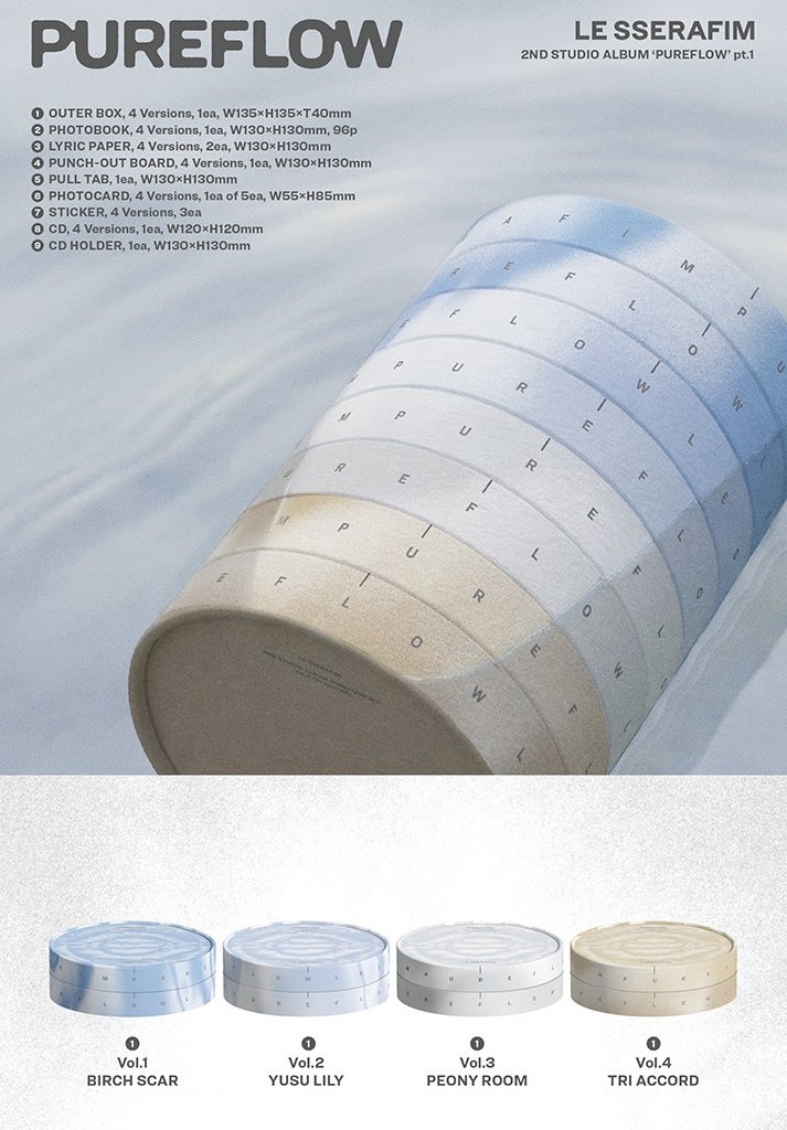 0211carts's tweet image. Wts • lfb PH GO 

LE SSERAFIM 2nd Studio Album  PUREFLOW part 1 sealed album only (no pob)  
          — 480 ea / 1440 set 

VOL 1 Birch scar ver - 5 slots 
VOL 2 Yusu lily ver - 5 slots 
VOL 3 peony room ver - 5 slots
VOL 4 Tri accord ver - 5 slots
Album set - 15 slots 

Dop: