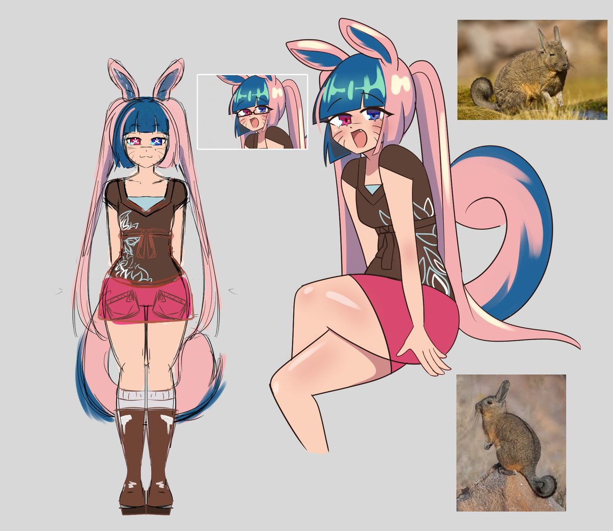 HOLOWO! aqui presentando mi nueva evolucion de woneja a vizcacha ✨ #vtuber