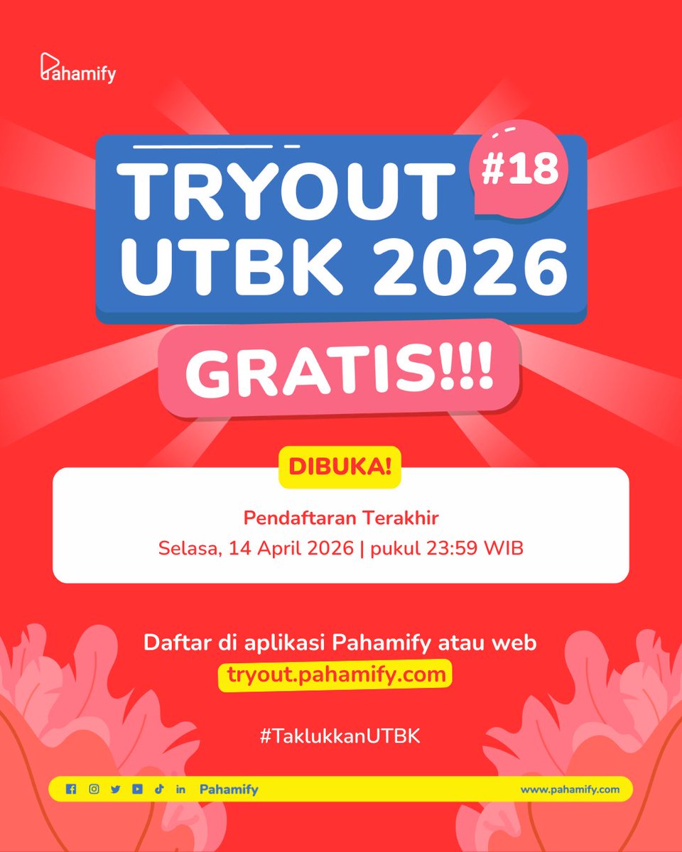Pahamify | TO + Live Class UTBK & Ujian Mandiri tweet media