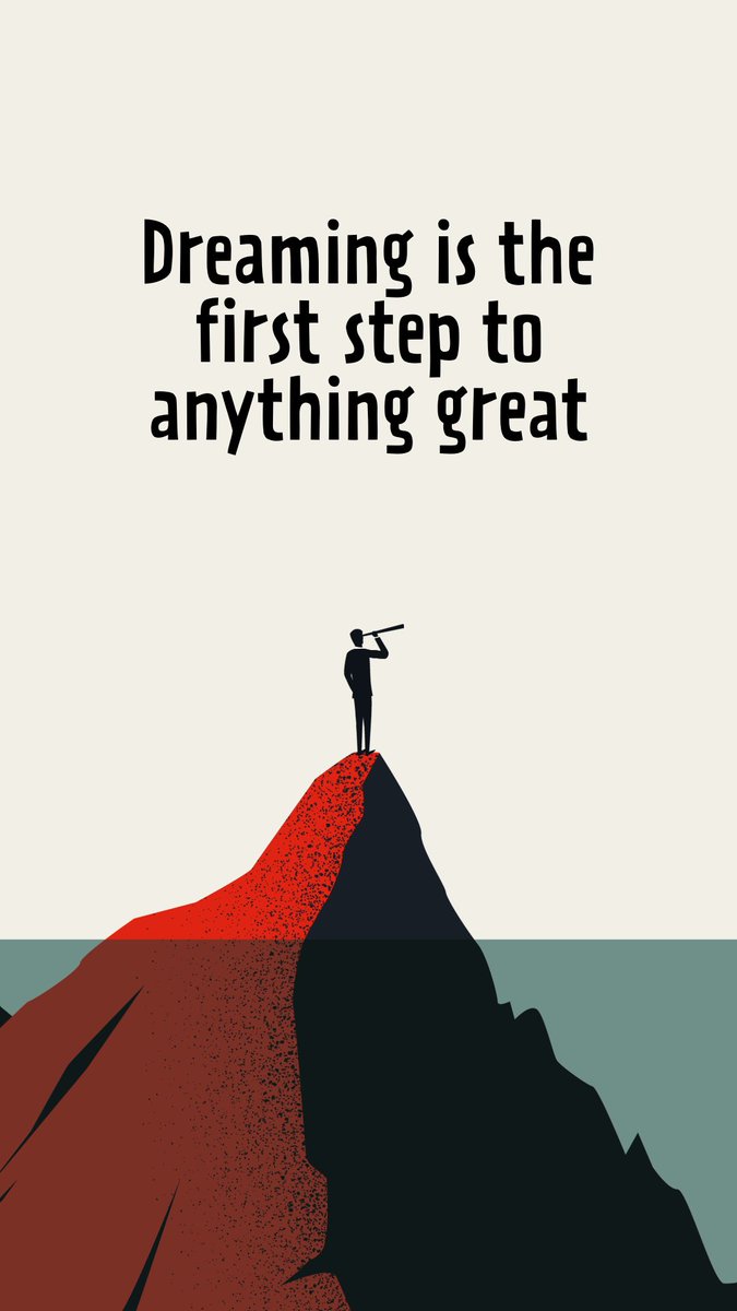 CalmMindQuote's tweet image. Dream big, achieve bigger

Every great achievement begins with a bold dream. Keep your vision alive and let it guide you to greatness. 🚀 Your potential is limitless—start believing today!

#motivationquotes #bepositive #dreambig