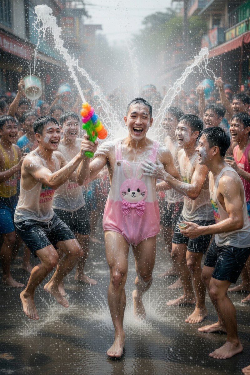 Babe_FeF4ui's tweet photo. Songkran festival https://t.co/eSkeJbamAq