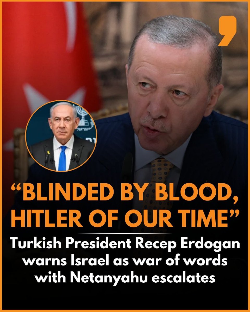 News9Tweets's tweet image. According to reports, tensions between #Turkey and #Israel escalated sharply after #Turkish President Recep Tayyip Erdogan warned Israel of consequences and suggested possible military action, stating that Turkey could “enter Israel” just as it had in Libya and Karabakh. He also