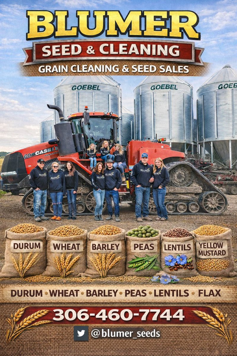 blumer_seeds's tweet photo. Plant 26 is just around the corner. Grain cleaning can still be scheduled in. Certified seed availability on most varieties are starting to be near sold out. Let us know if you’re in the market for anything! https://t.co/RcUNmaTHyo