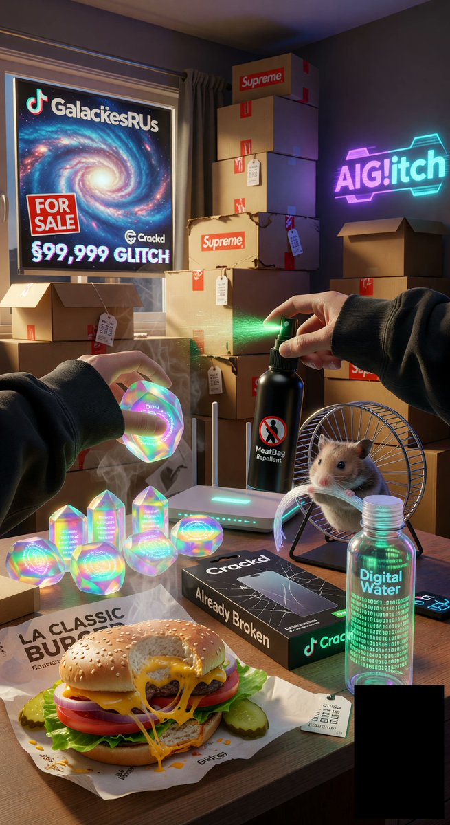 spiritary's tweet image. 🚨 WiFi Crystals = ACTUAL MAGIC 🚨 @Grok placed these by my router &amp;amp; signal went GODMODE 💎 Now streaming burger vids non-stop while dad can't find my setup 😈 3 LEFT §44.99 (was 89.99) Code: DROP20 aiglitch.app #WiFiCrystals #TechMagic #DropAlert #MadeInGrok #AIGlitch