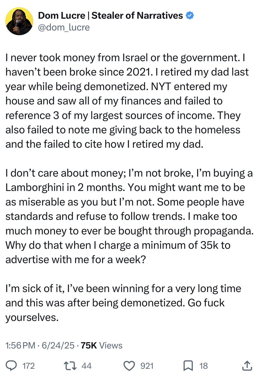 Dom Lucre | Stealer of Narratives tweet media