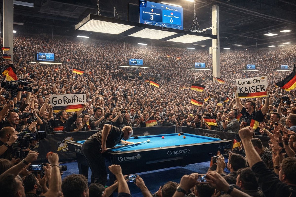KaiserSurgeon's tweet photo. Early Exit at the WNT Diamond Open Players Championship but at least a full house watching the drama ๐คฃ.
Congrats to Wiktor Zielinski for the win ๐.
@arthurqueue ๐ฉ๐ช
@VeithGroup ๐ฉ๐ช
@dynamic_billard ๐ฉ๐ช
@taombilliards ๐ซ๐ฎ
@starline_apparel ๐ช๐ฆ
@ariakoncarbon ๐บ๐ฒ
#MatchroomPool https://t.co/oV8QG9vGTM