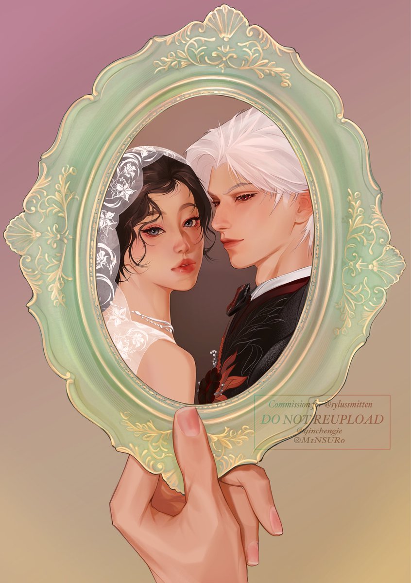 sylussmitten's tweet photo. Mr. &amp; Mrs. Qin 💍

Commission Art By: @qinchengie 
[ #LoveandDeepspace #Sylus #恋与深空 #秦彻 #진운 #シン #SyKo #SyKo_Art #MoonCrow ] https://t.co/4PyHbJwD7k