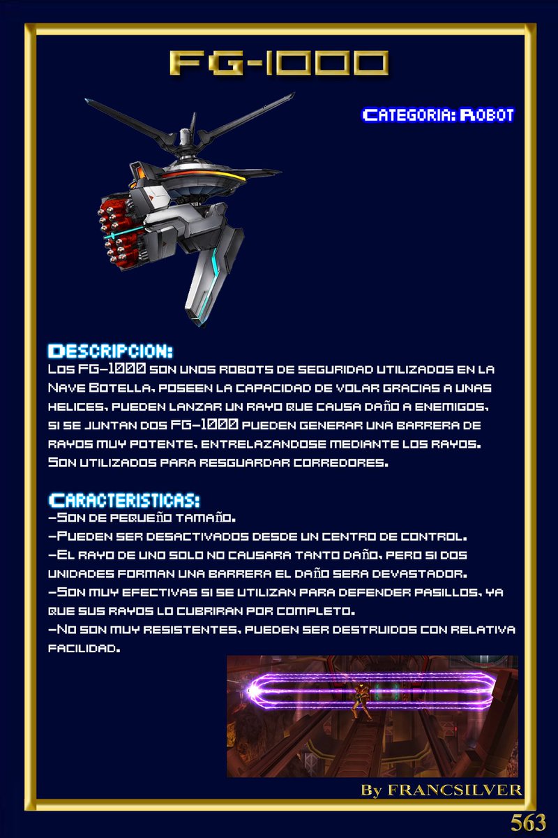 Francsilver_'s tweet photo. Capítulo CCLXXXIV: FG-1000
Metroid Biology (Clasicos) 
Robots de Seguridad que resguardan a la Nave Botella.

#metroid #nintendo #nintendoswitch #samusaran https://t.co/PYUlMaT0aN