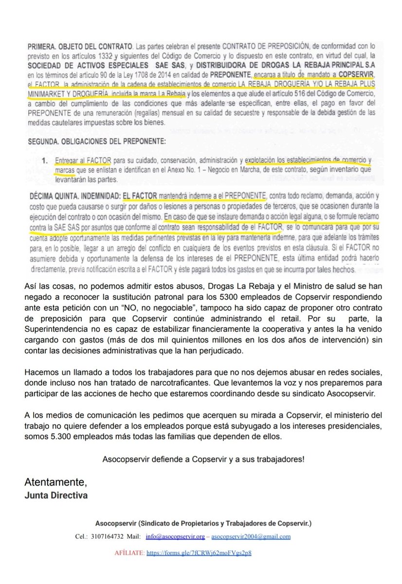 SINDICATO COPSERVIR tweet media