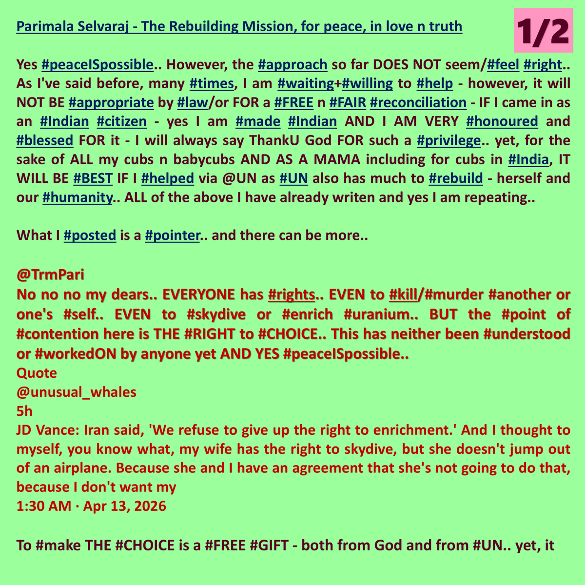 TrmPari's tweet image. Who says "#killing/#murder" is a #CHOICE? In the #Kitchen Mamas have #knives - they hold THE CHOICE of how they wish2 #use it. Accordingly, they will either have a #happy+#wellnourished #Family OR the #sad cubs may hav2do #prison/#hospital #visits? EVERY1KNOWS what a #weapon does