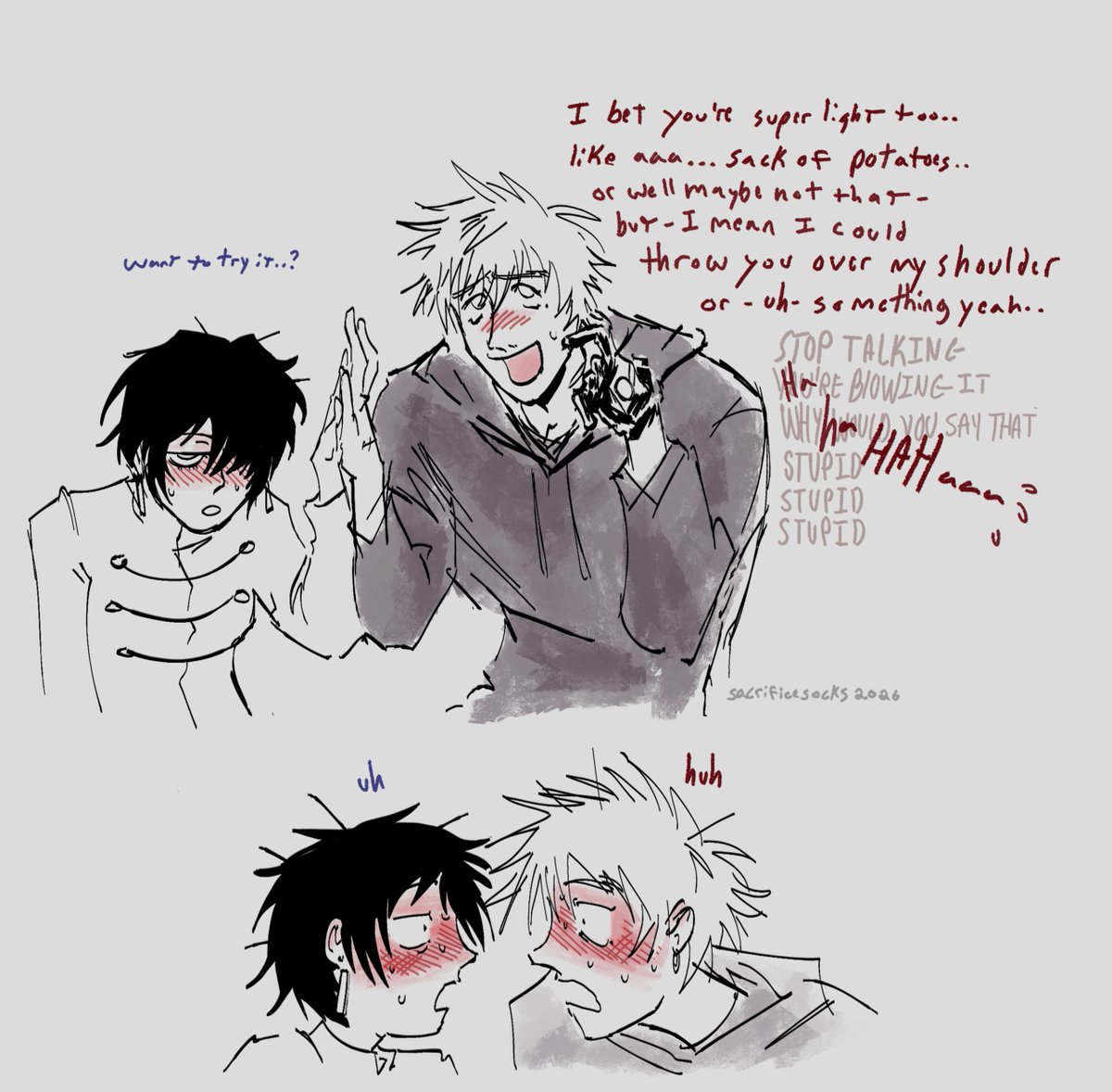 sacrificesocks_'s tweet photo. #vashmeryl loser x loser https://t.co/LndiktGFPA