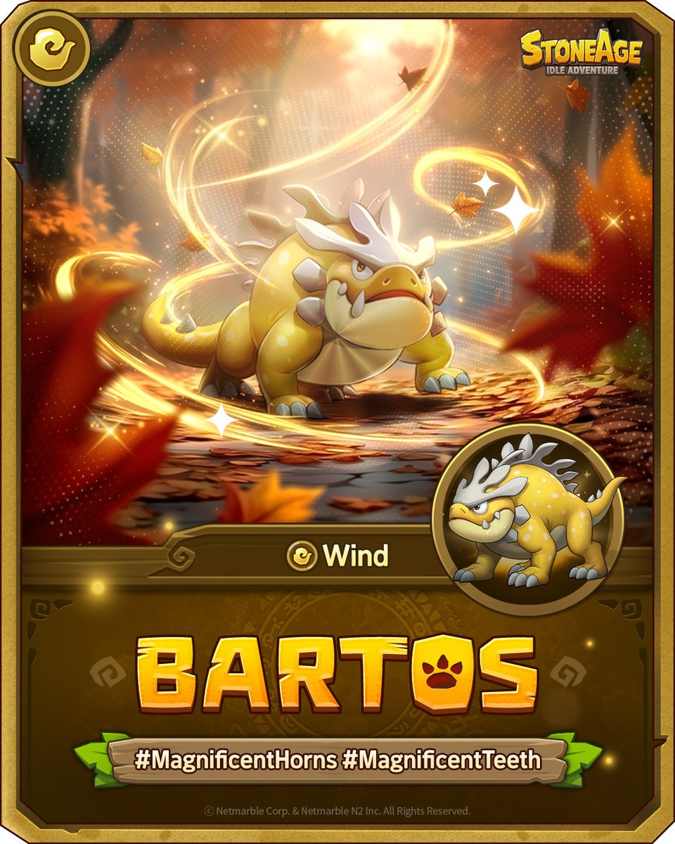 StoneAge_IA's tweet image. 🌟 Now on a grand scale! Legion-level pet collection RPG! 🌟

💨It stands firm even in the storm!
A style that never falters, even in the fiercest winds!
 
Meet Bartos, capturing the enemies’ attention on the battlefield!
👉 ntiny.link/StoneAge

#StoneAge