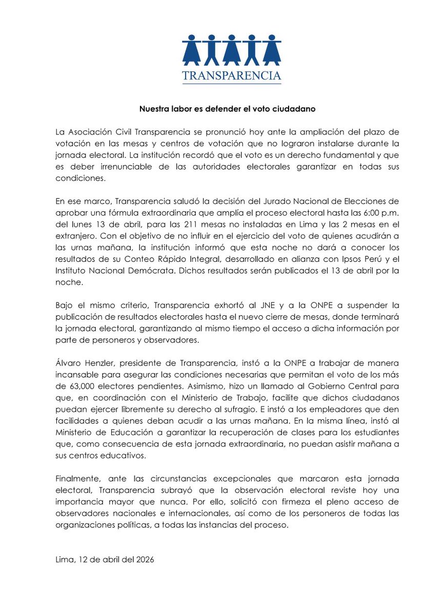 Transparencia Perú (@actransparencia) on Twitter photo 